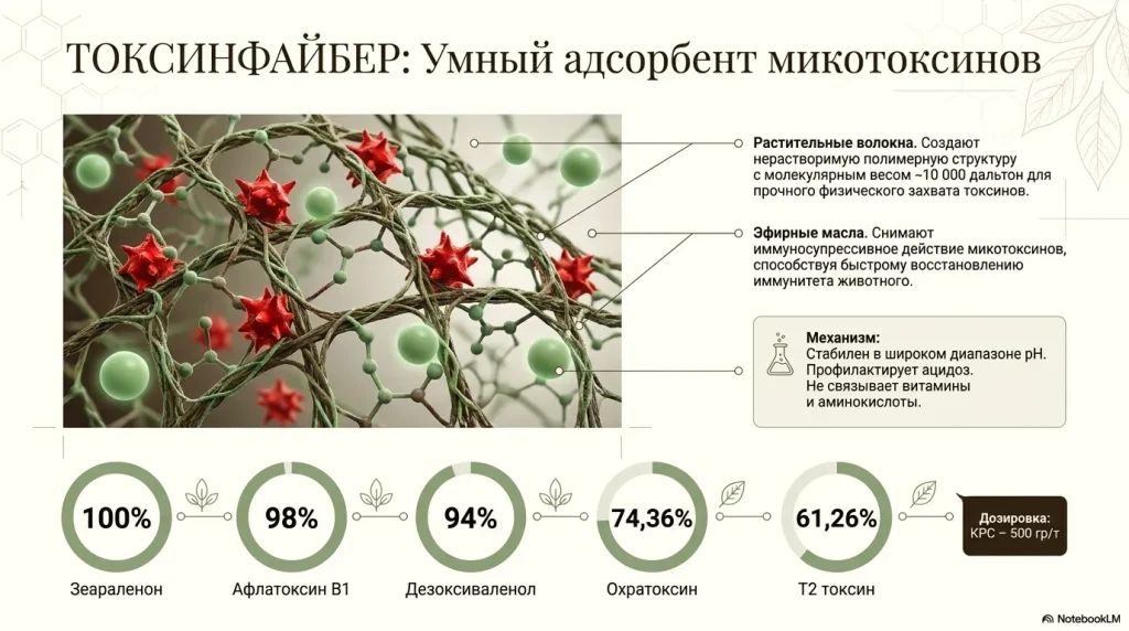 Микотоксины и рубцовая ферментация: почему одного сорбента бывает недостаточно
